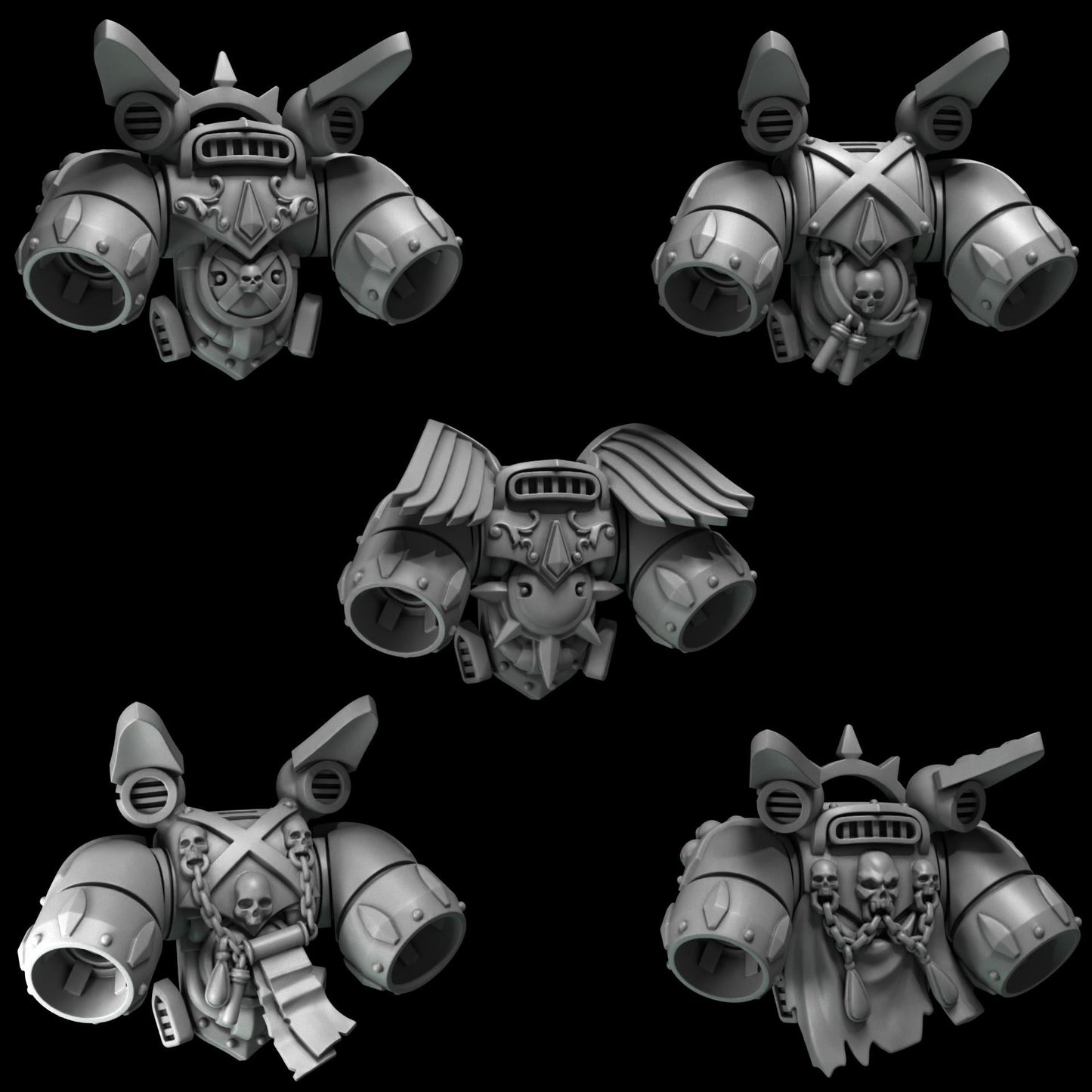 3d Printed Crimson Lords Jetpack Set #2  by Greytide Studio