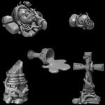 3d Printed Crimson Lords Basing Bits by Greytide Studio by Last Hope Miniatures