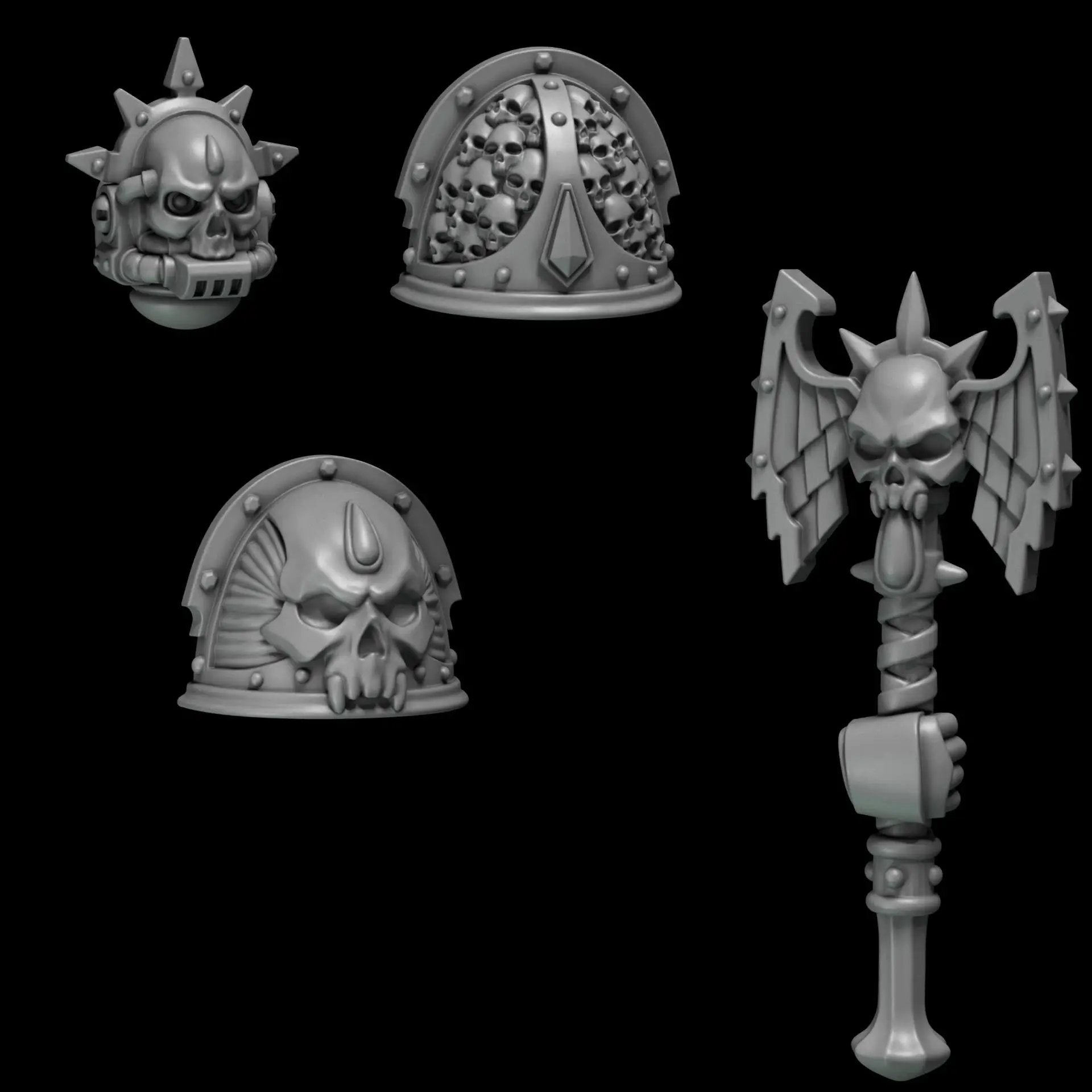 3d Printed Crimson Lords Battle Priest Upgrade Kit by Greytide Studio