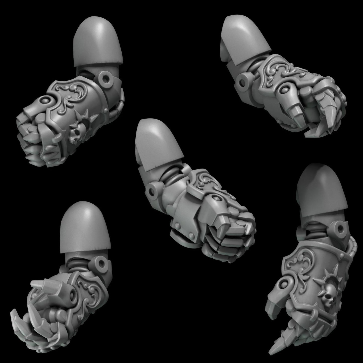 3d Printed Crimson Wings Fists x10 by Greytide Studio