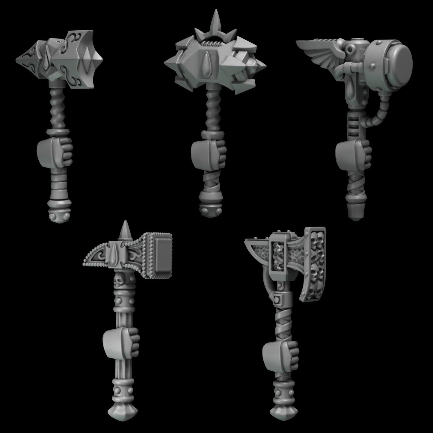 3d Printed Crimson Lords Hammers x10 by Greytide Studio