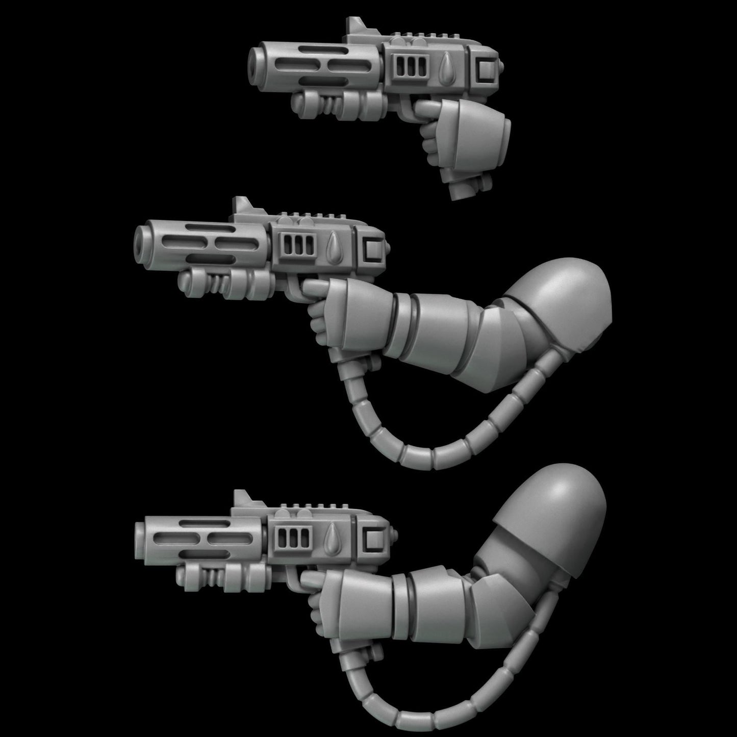 3d Printed Crimson Lords Hellfire Guns by Greytide Studio