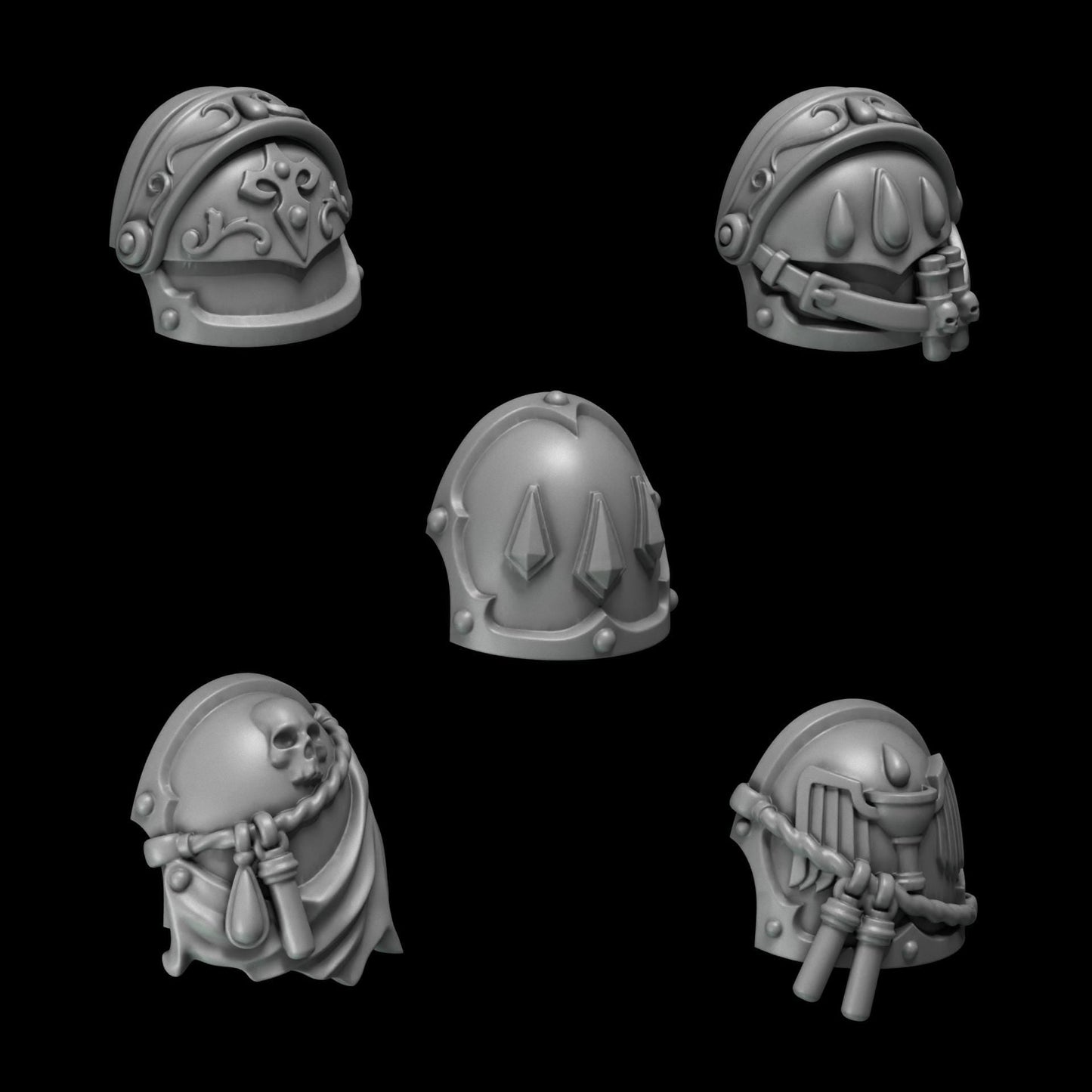3d Printed Crimson Lords Tactical Shoulderpads #4 x10 by Greytide Studio