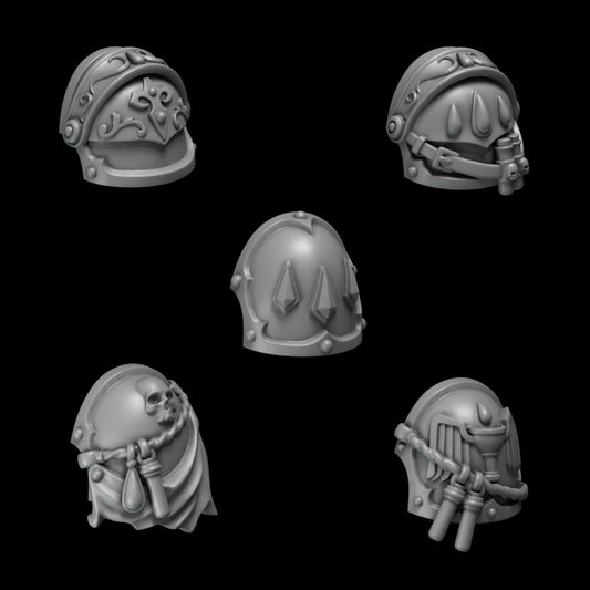 3d Printed Crimson Lords Tactical Shoulderpads #4 x10 by Greytide Studio