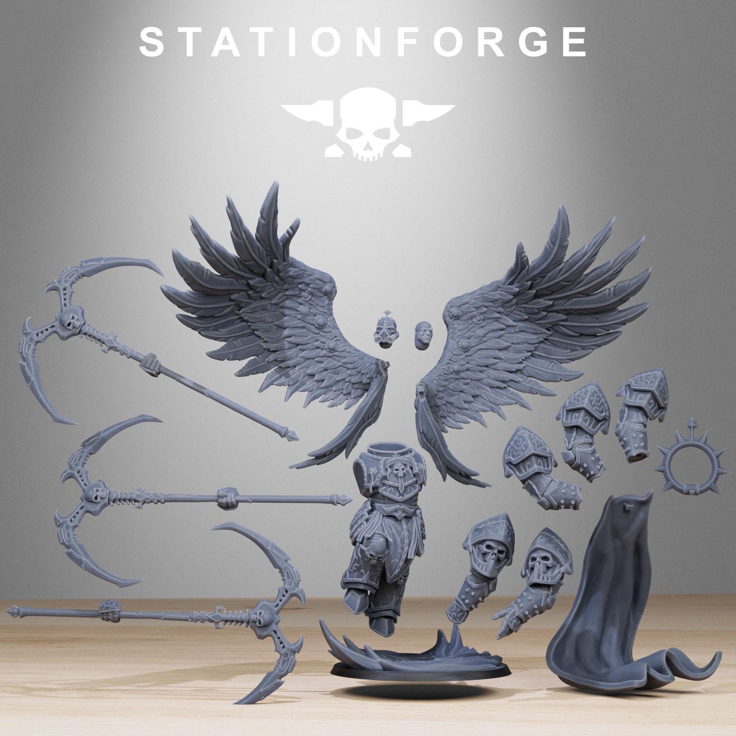 3D Printed Corrupted Archon Angel by StationForge Miniatures