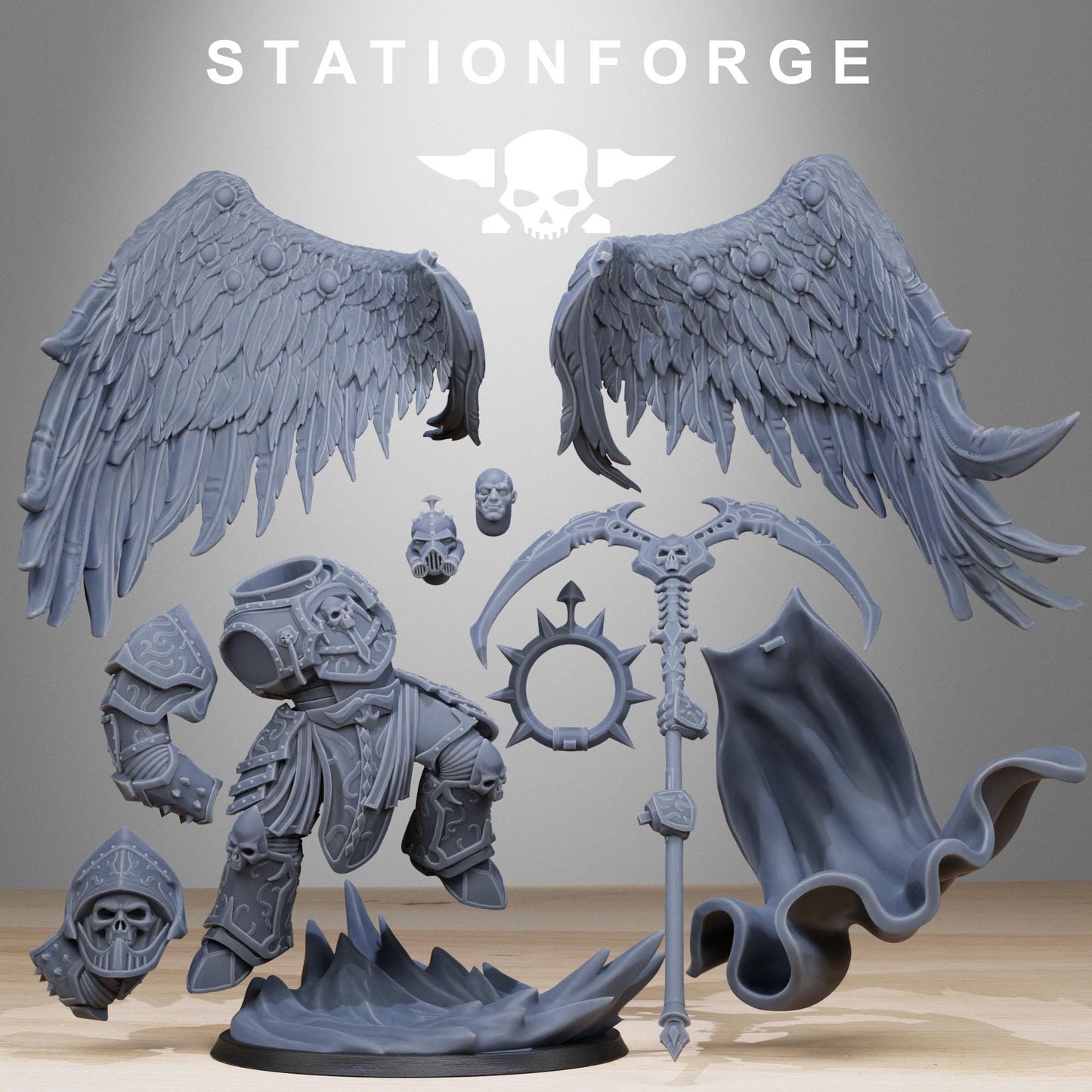 3D Printed Corrupted Archon Angel by StationForge Miniatures