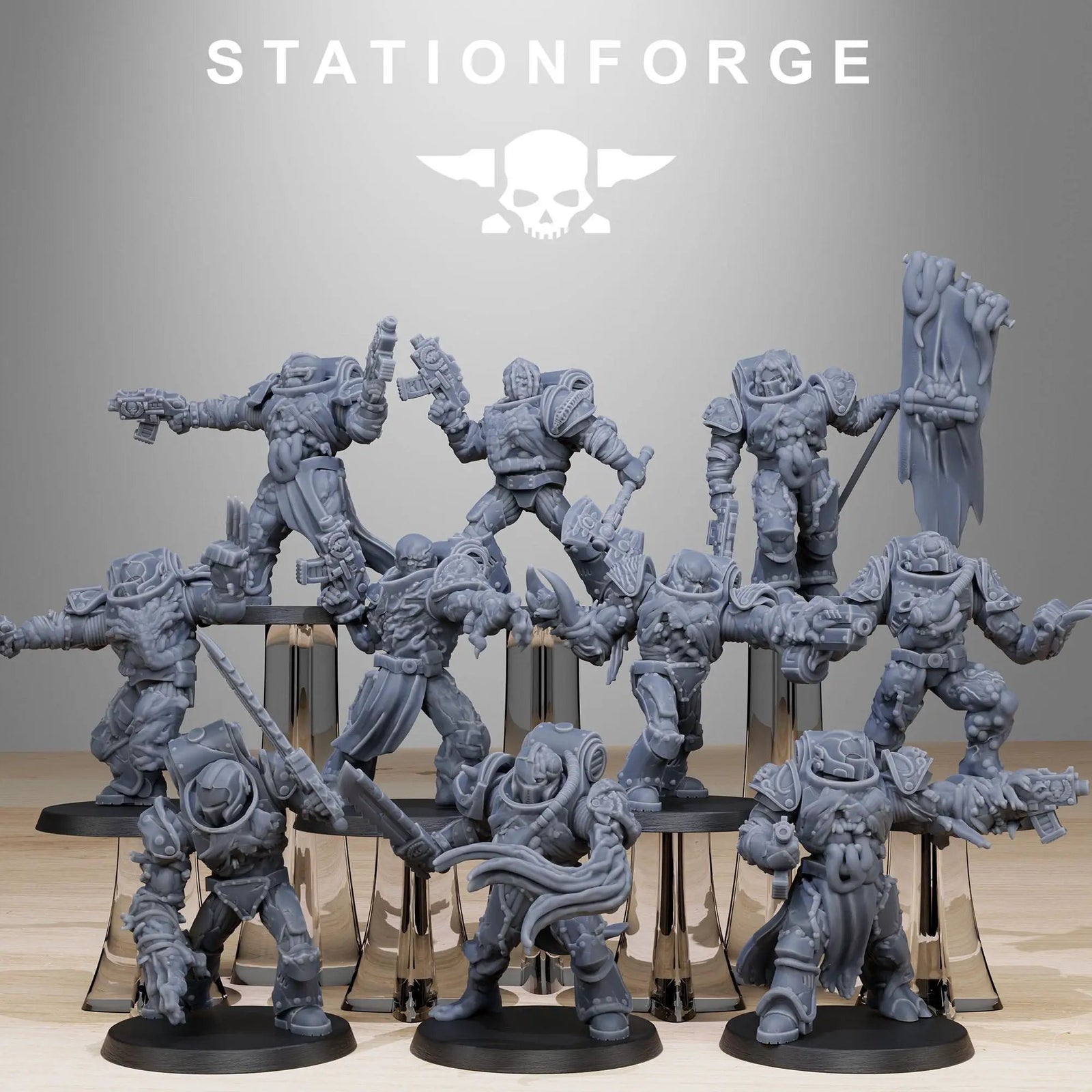 3D Printed Corrupted Socratis Infantry by StationForge Miniatures by Last Hope Miniatures