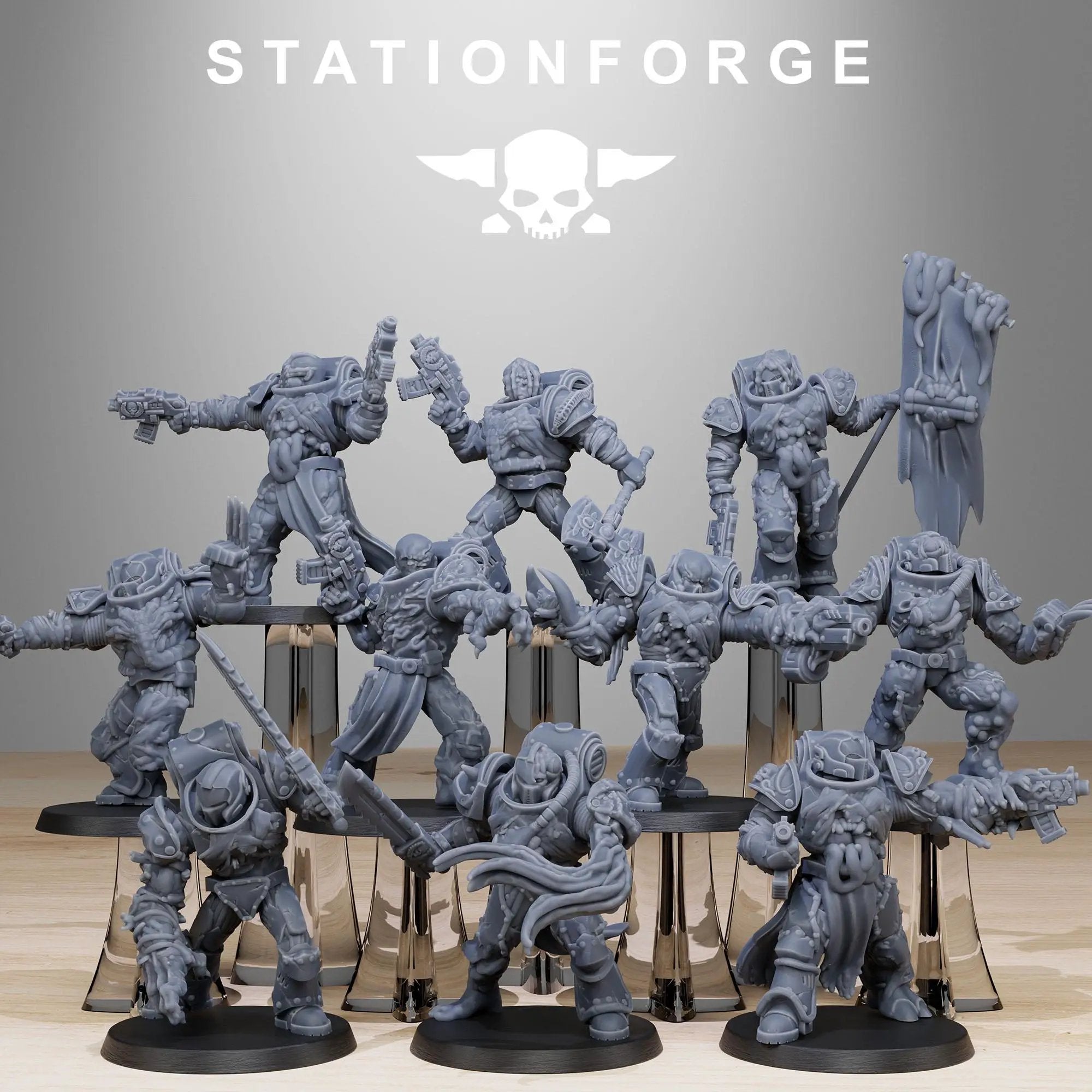 3D Printed Corrupted Socratis Infantry by StationForge Miniatures by Last Hope Miniatures