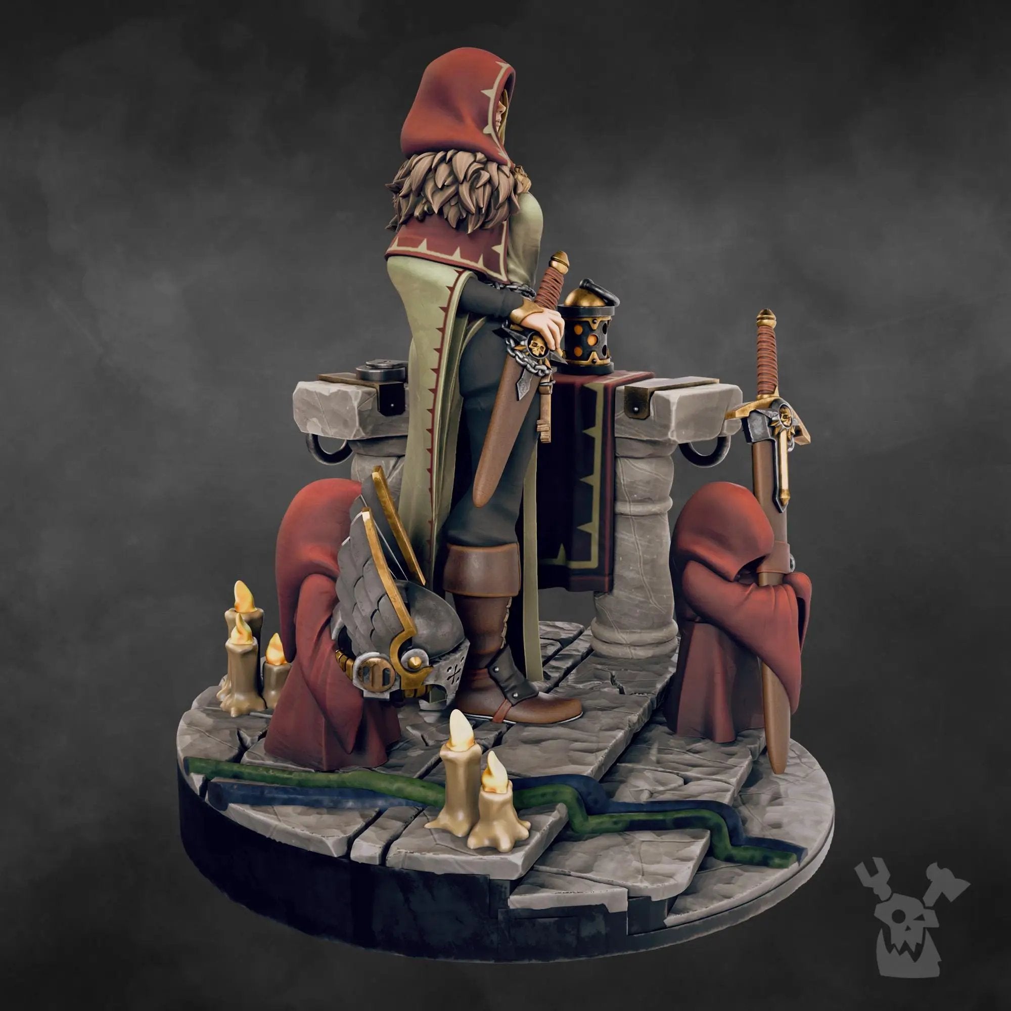 3D printed Leona The Forestborn miniature by Last Hope Miniatures from DakkaDakka, featuring detailed forest-themed character design.