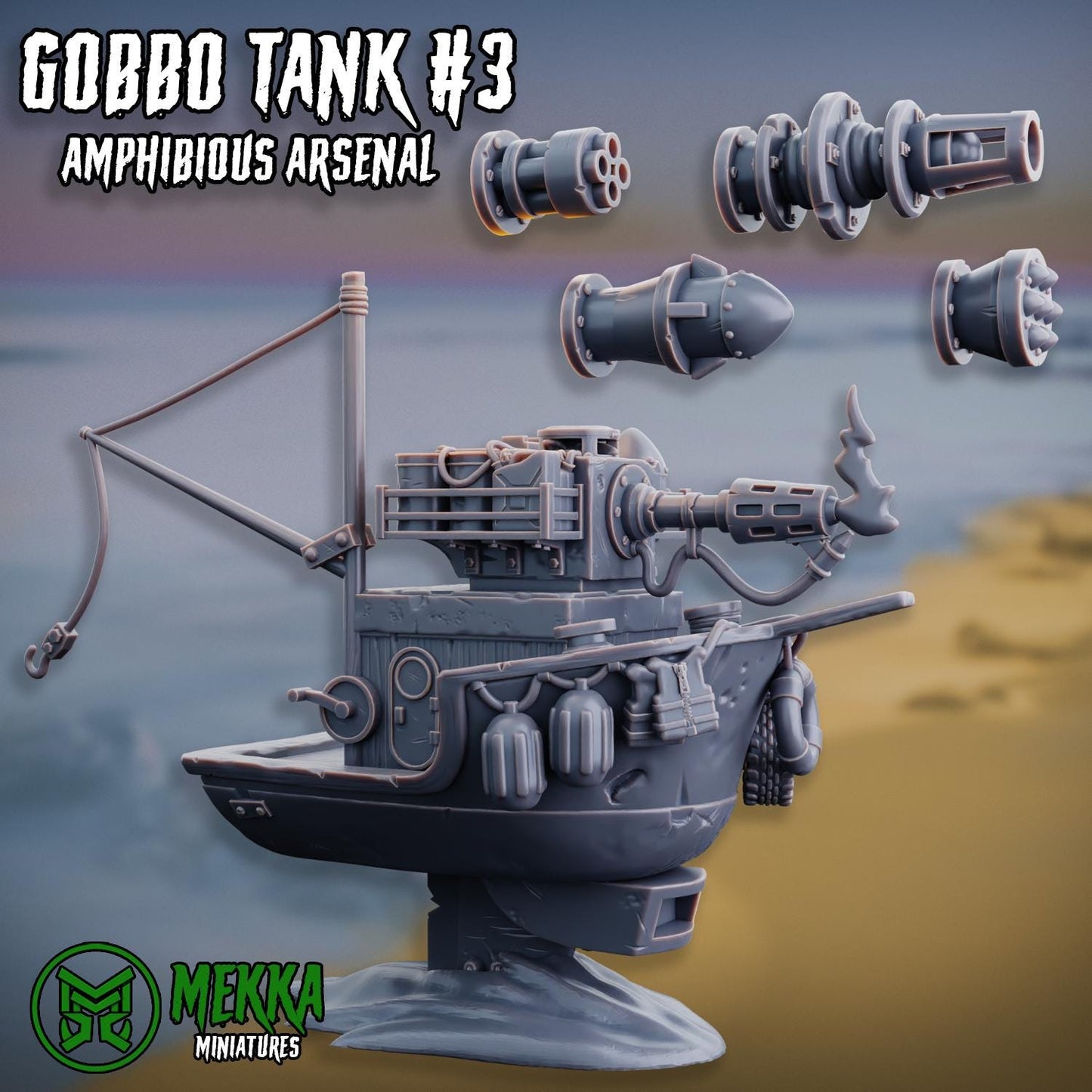 3d Printed Gobbo Tanks by Mekka Miniatures