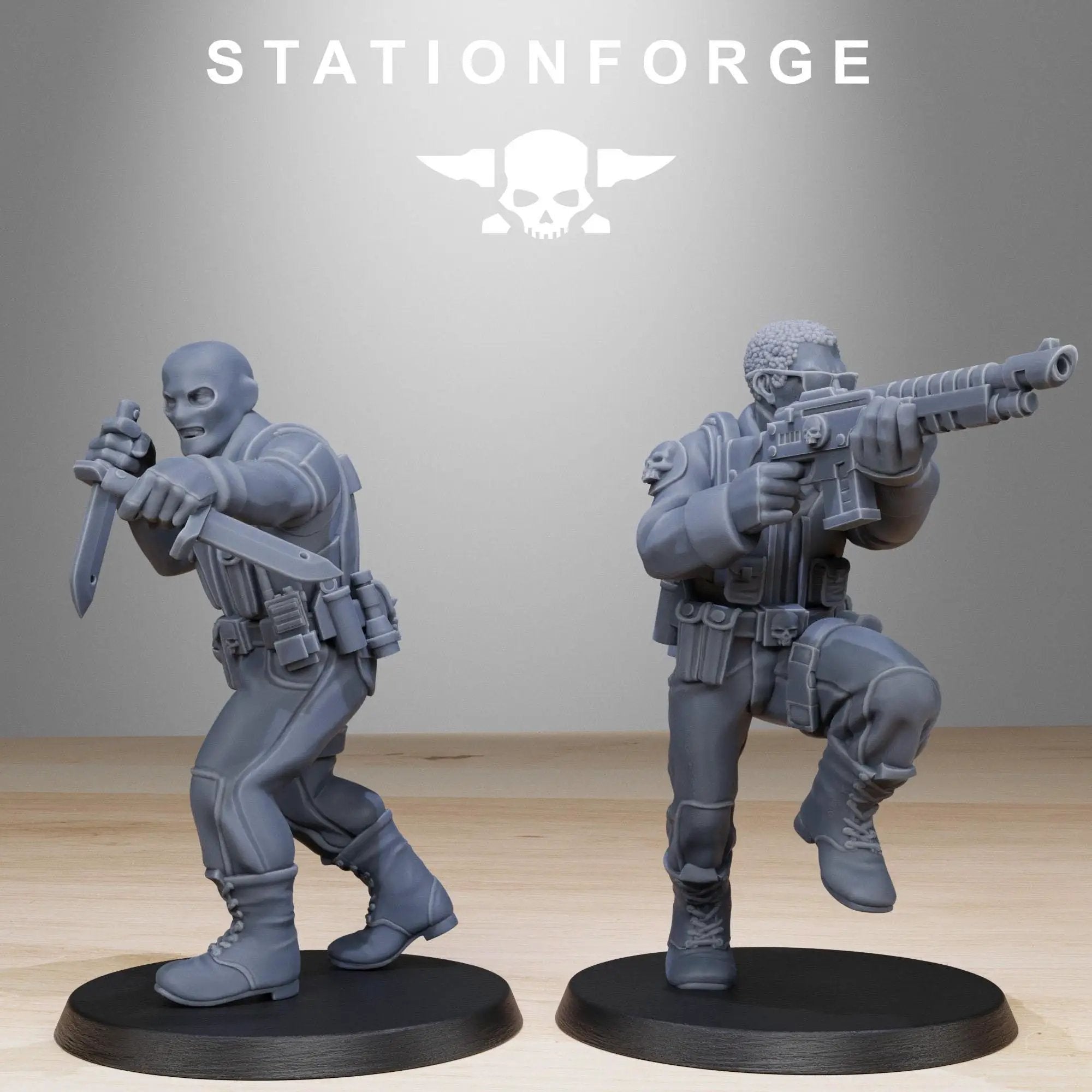 3D Printed GrimGuard Counter Terrorists by StationForge Miniatures by Last Hope Miniatures