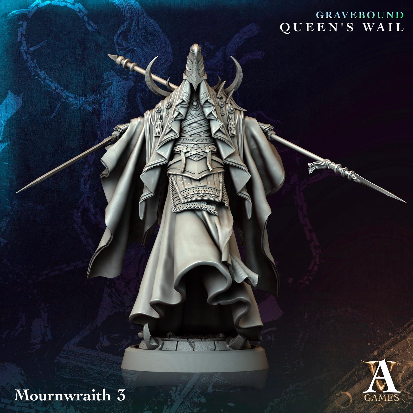 3D Printed Mournwraith by Archvillain Games