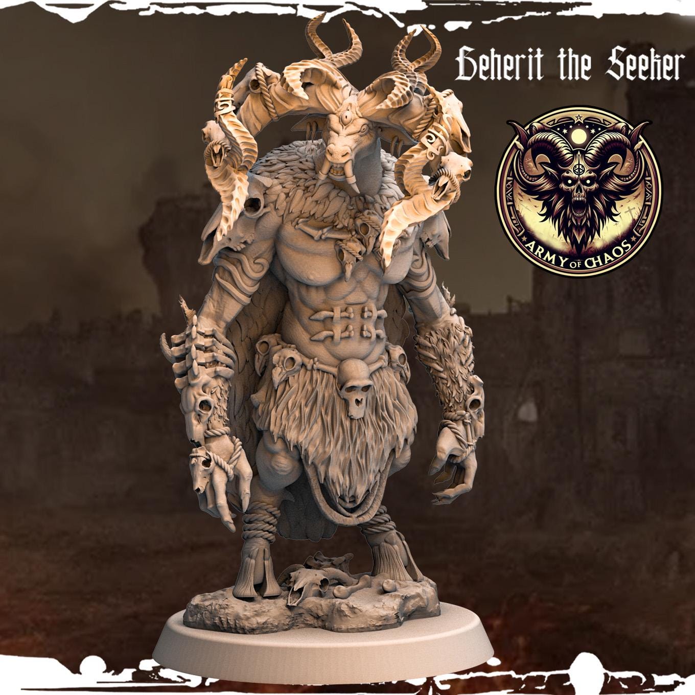 3D Printed Chaos Beast Beherit the Seeker by Monolith Arts