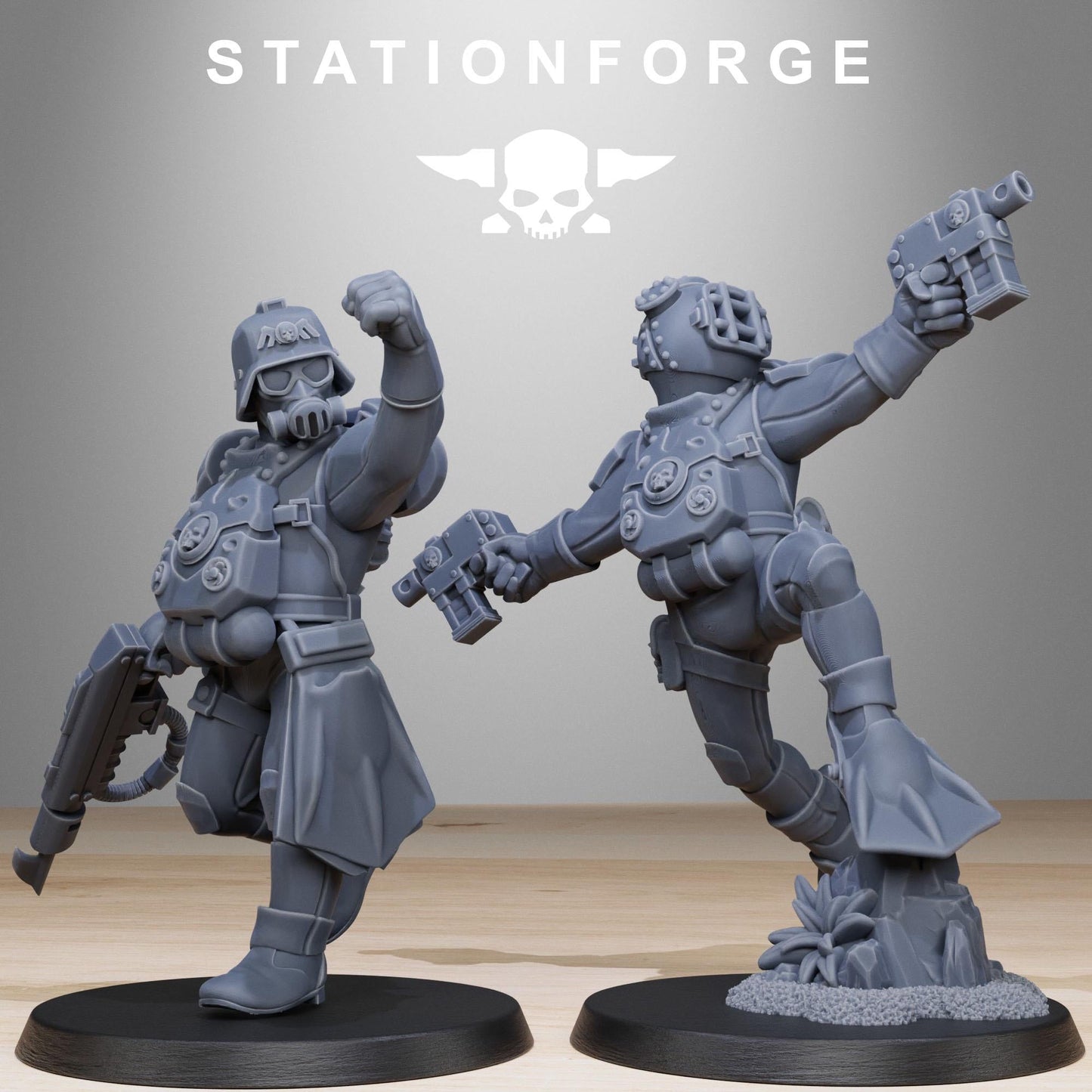 3D Printed GrimGuard Combat Divers by StationForge Miniatures