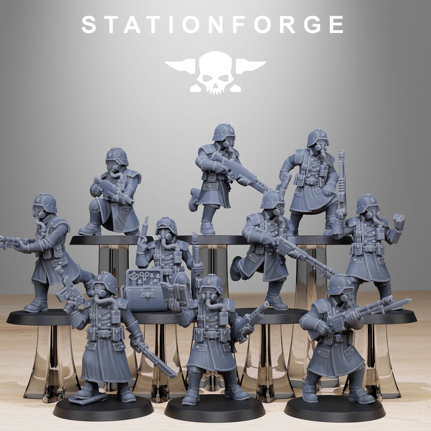 3D Printed GrimGuard Militants by StationForge Miniatures