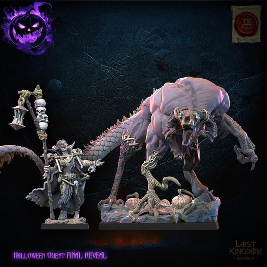 3D Printed Warlock and Daemon Familiar by Lost Kingdom Miniatures
