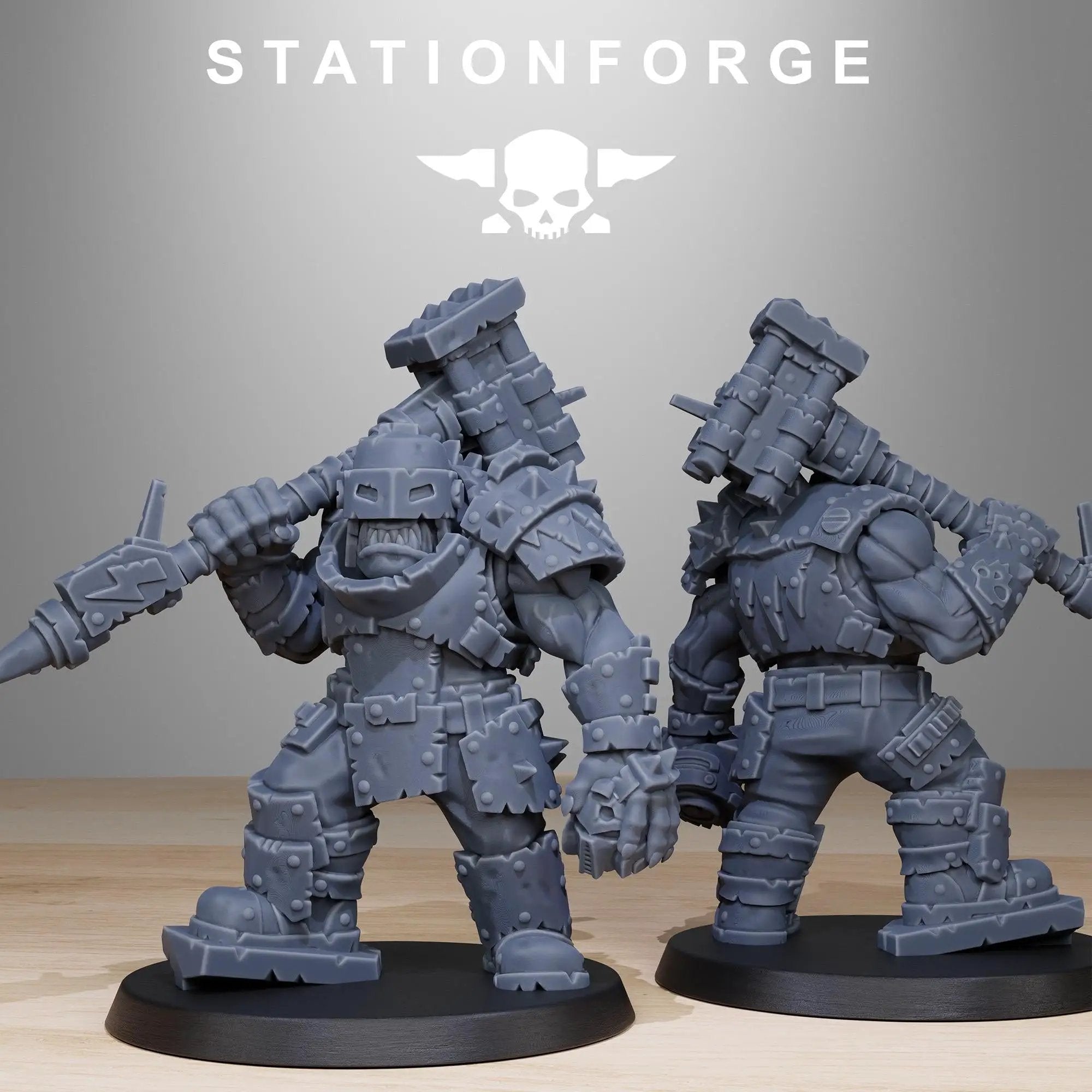 3D Printed Orkaz Smashaz by StationForge Miniatures by Last Hope Miniatures