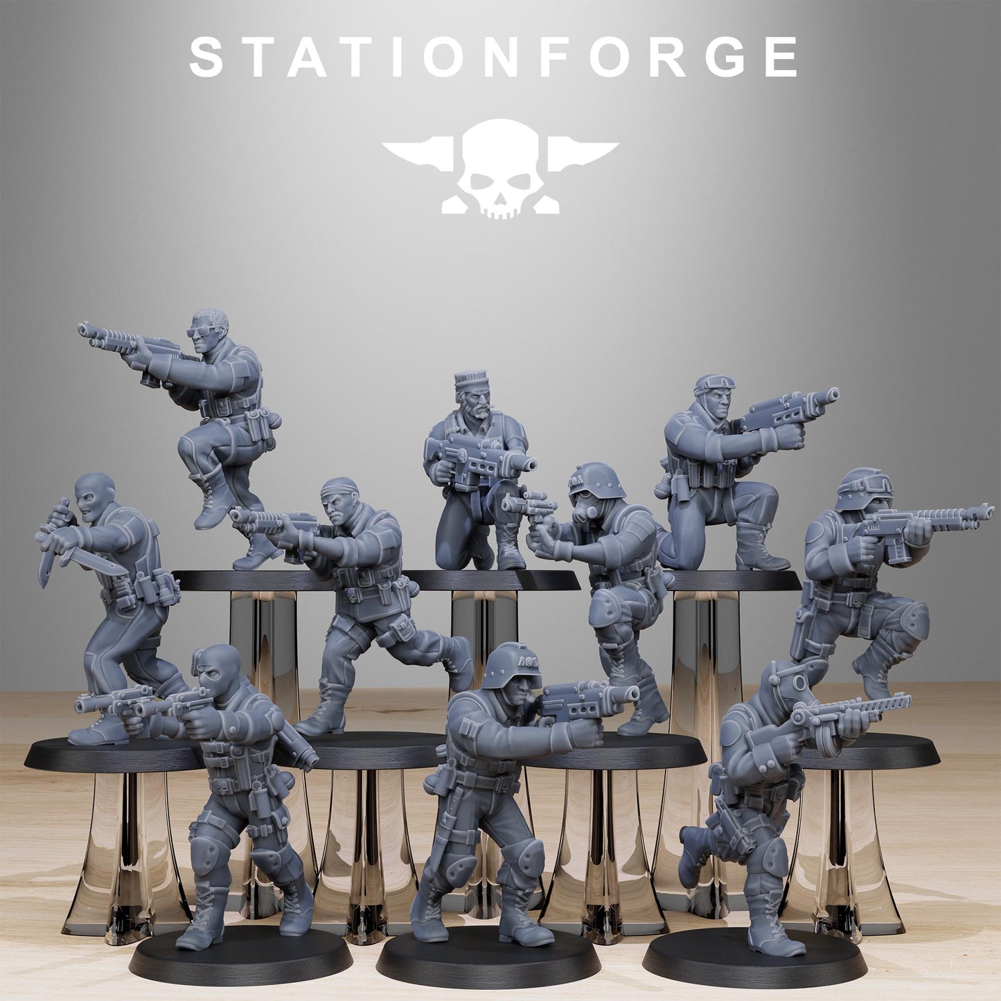 3D Printed GrimGuard Counter Terrorists by StationForge Miniatures