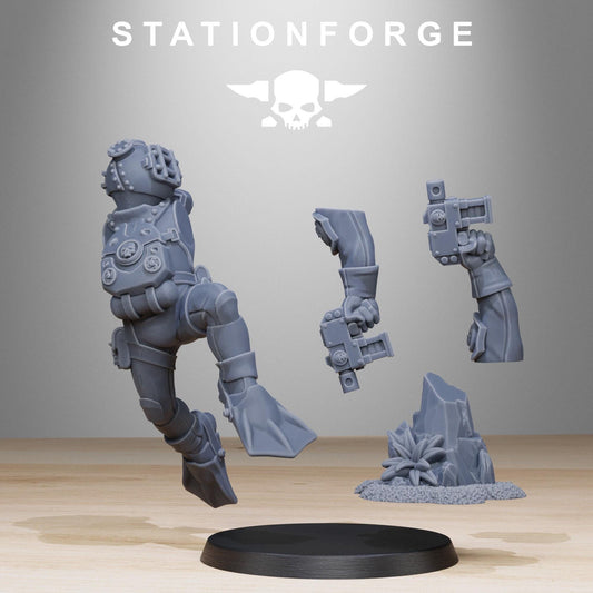 3D Printed GrimGuard Combat Divers by StationForge Miniatures