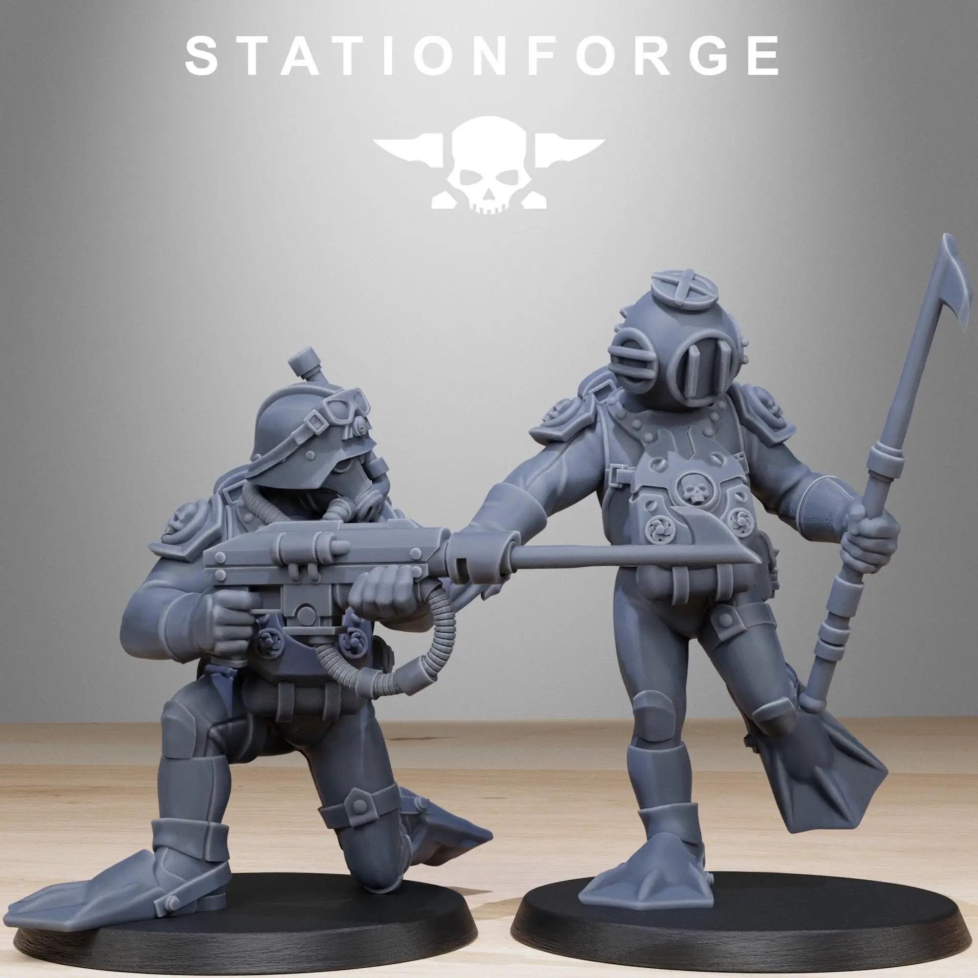 3D Printed GrimGuard Combat Divers by StationForge Miniatures by Last Hope Miniatures