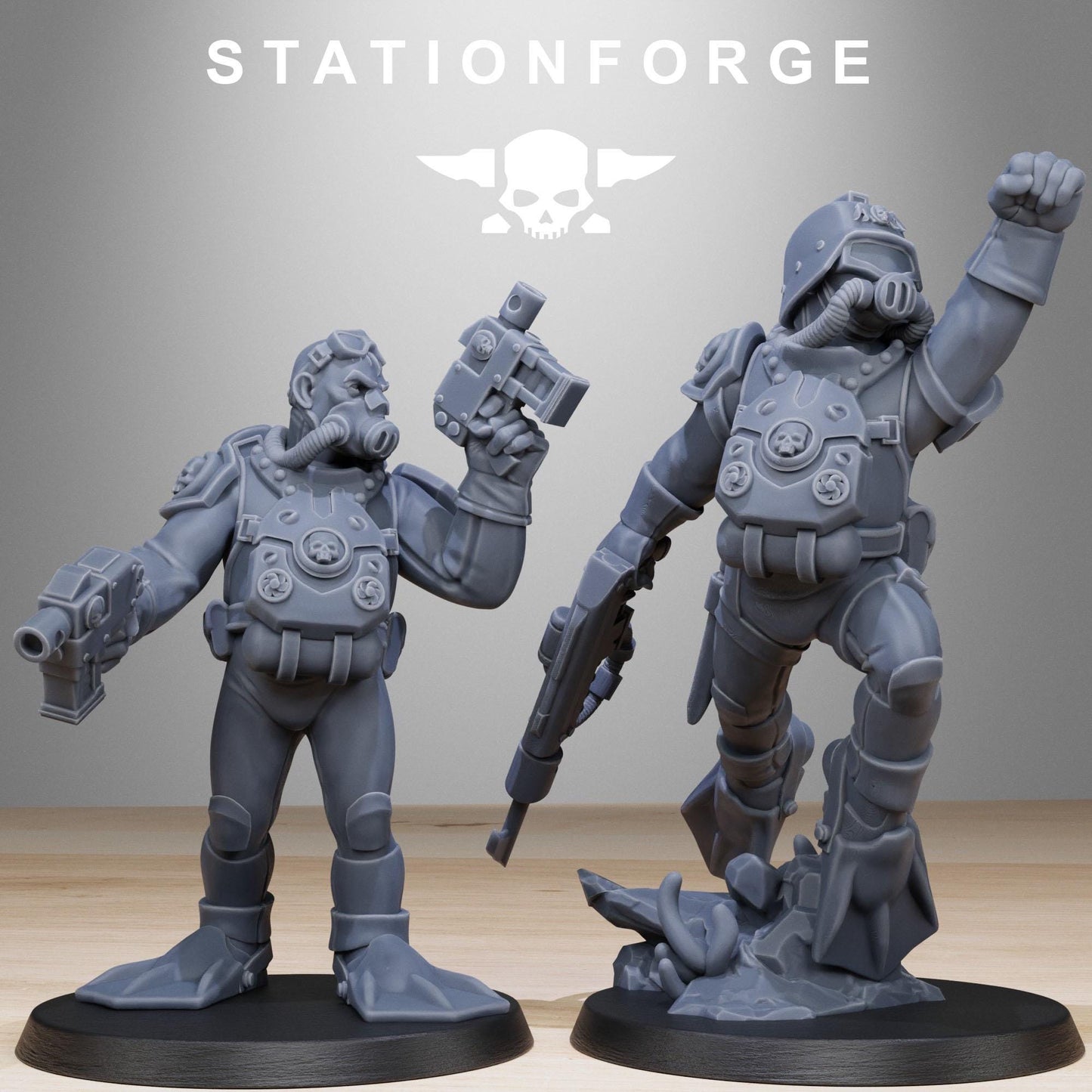 3D Printed GrimGuard Combat Divers by StationForge Miniatures