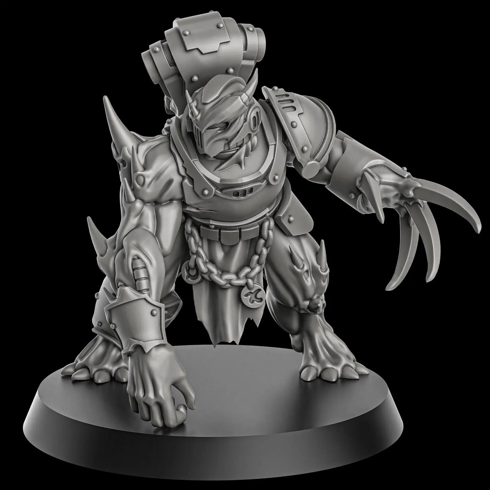3D printed Blessed Tor'Da'Rek miniature by Last Hope Miniatures, detailed model from DakkaDakka Miniatures collection.