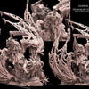 3D printed Gorvak Bonecalled on Abyssal Wyrm miniature by Last Hope Miniatures, featuring detailed sculpt and dark fantasy design.