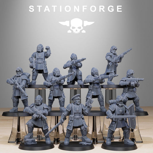3D Printed Royal Guard Patrol x10 by StationForge Miniatures