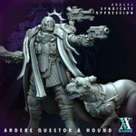 3D printed Ardere Questor miniature by Archvillain Games, detailed fantasy character from Last Hope Miniatures collection.
