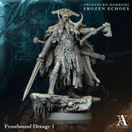 3D printed Frostbound Drengrs miniatures by Last Hope Miniatures for Archvillain Games, detailed fantasy warrior figures.