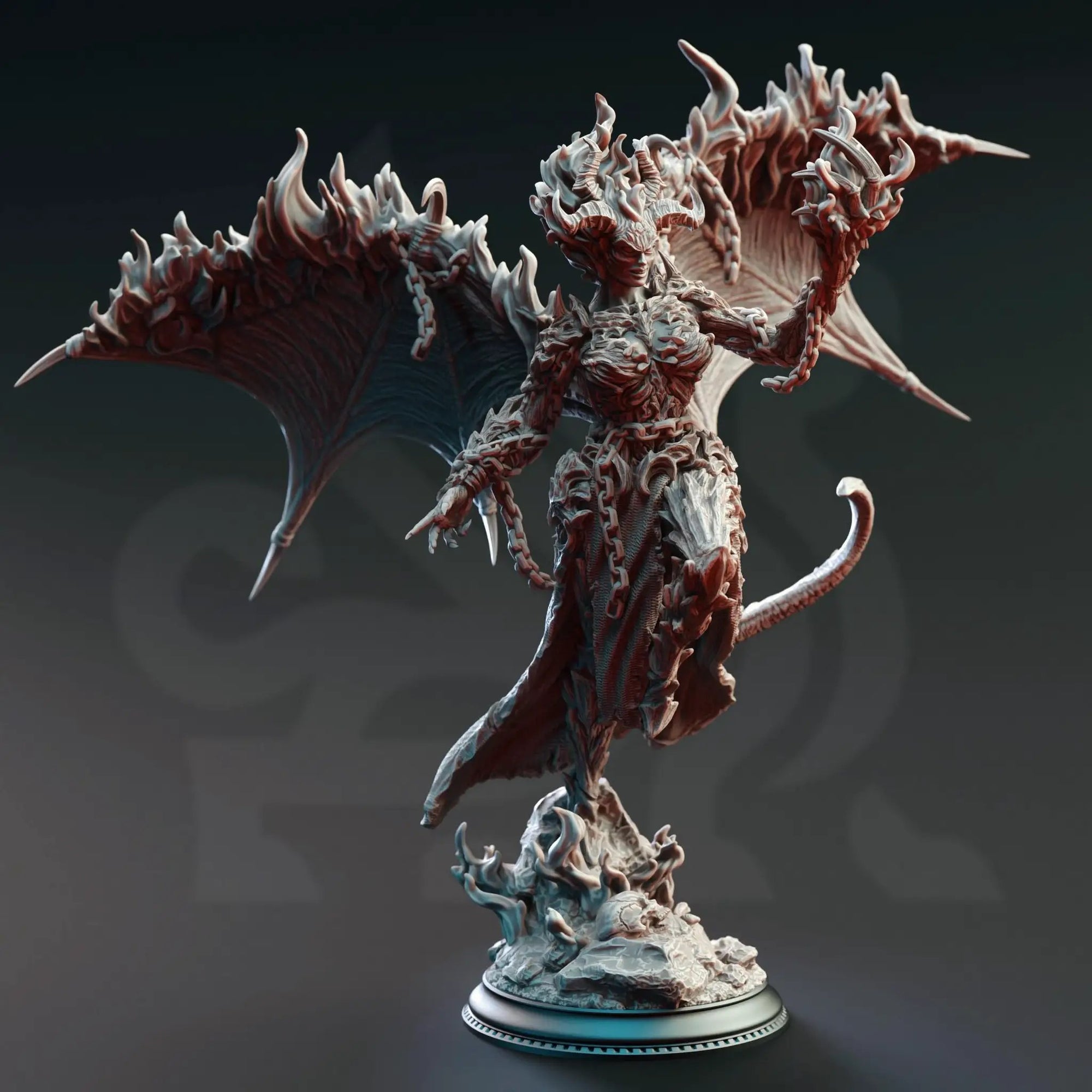 3D printed Mother of Chaos miniature by Last Hope Miniatures from DM Stash, detailed sculpture with intricate textures and dynamic pose.