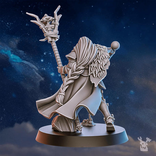 3d Printed Blackhide Sisters Shaman by DakkaDakka Miniatures