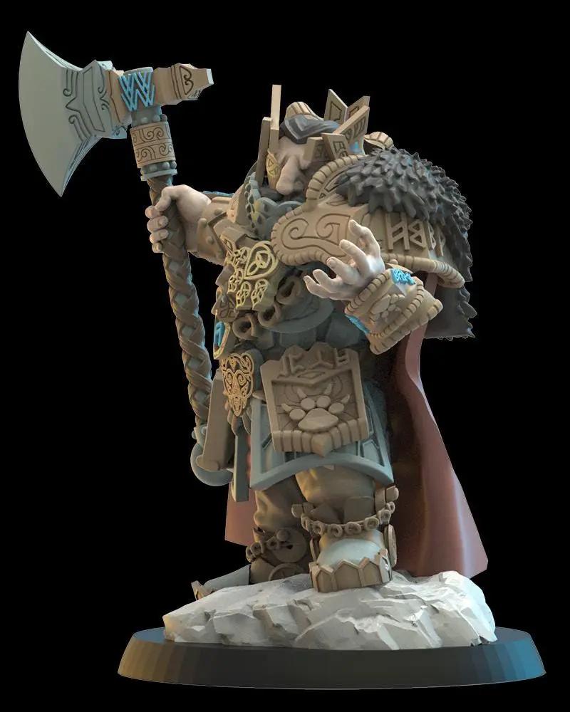 3D printed Thordin, The One Eyed Dwarf from Lost Kingdom Miniatures, featuring detailed dwarf figure with a single eye.