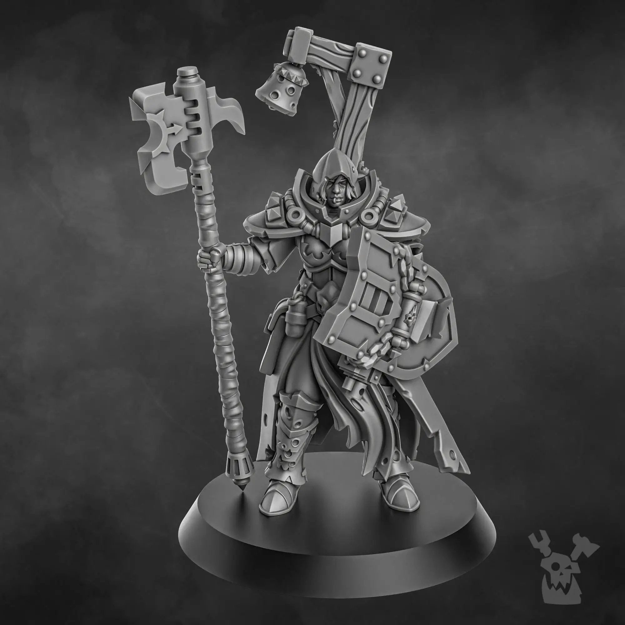 Set of five 3D printed Blightshield Witch Squad miniatures by DakkaDakka Miniatures, featuring detailed Witch-themed figures.