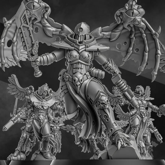 3d Printed Airborne Witch Squad x5 by DakkaDakka Miniatures