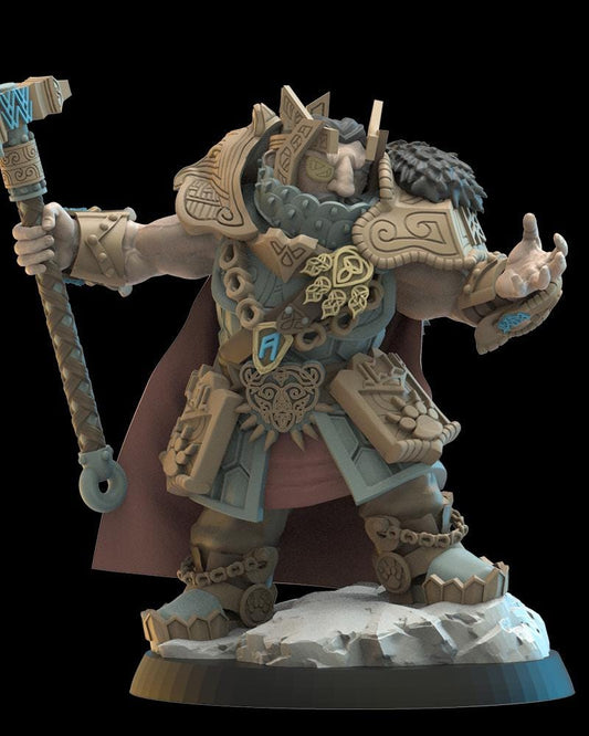 3d Printed Thordin, The One Eyed Dwarf by Lost Kingdom Miniatures