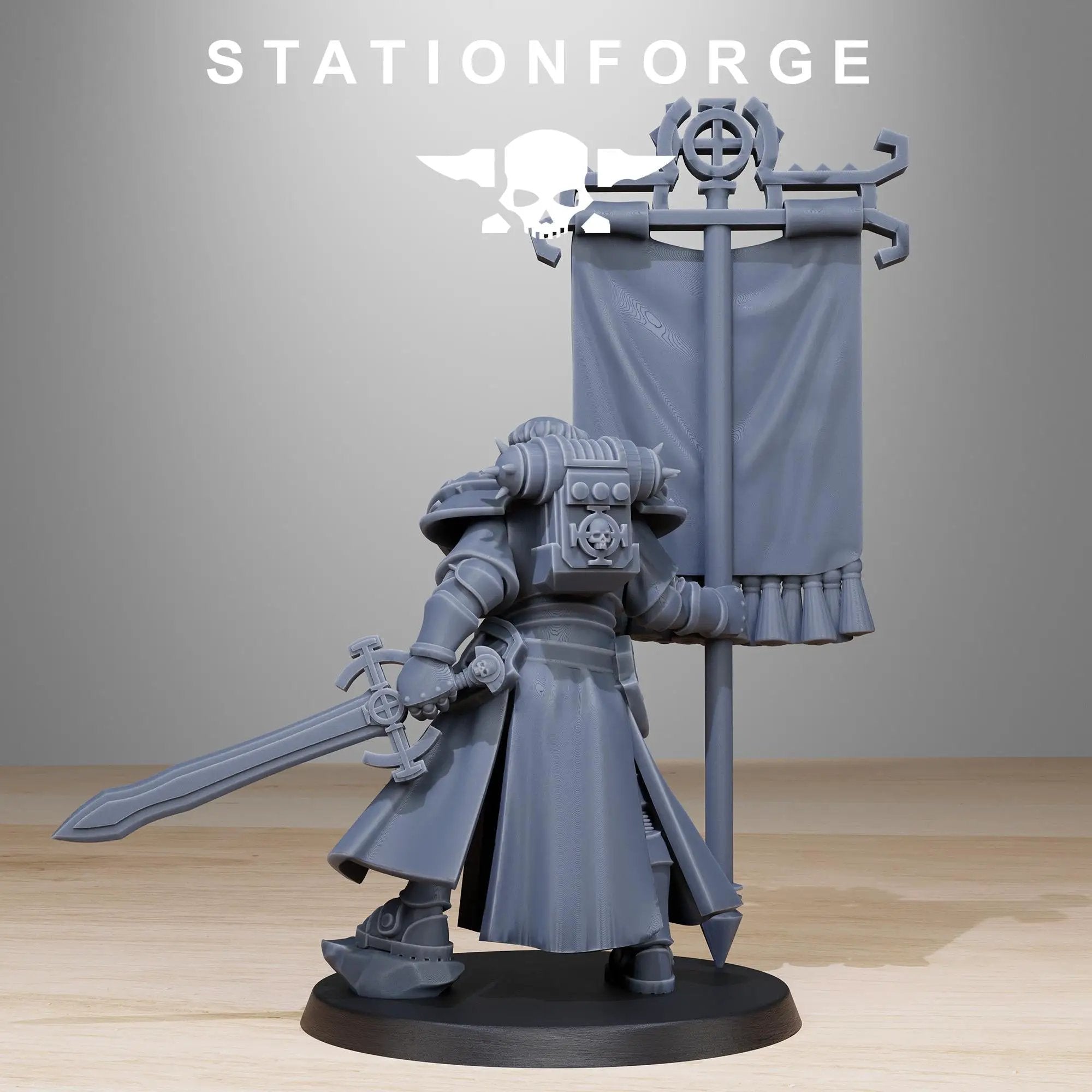3D Printed Vodalites Flag Bearer by StationForge Miniatures by Last Hope Miniatures