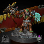 3D printed Storm Caller Ork miniature by Last Hope Miniatures, detailed green orc figure with armor and weapon in a dynamic pose.