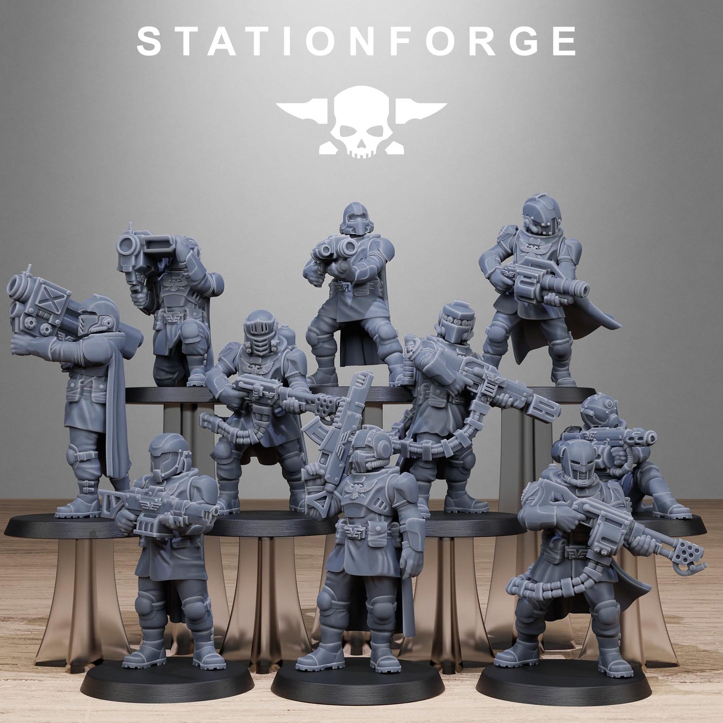 3D Printed Vaskar Patrol by StationForge Miniatures