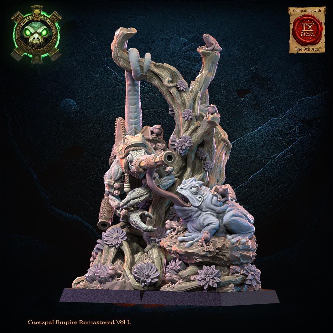 3d Printed Lizard Kin Heroine by Lost Kingdom Miniatures