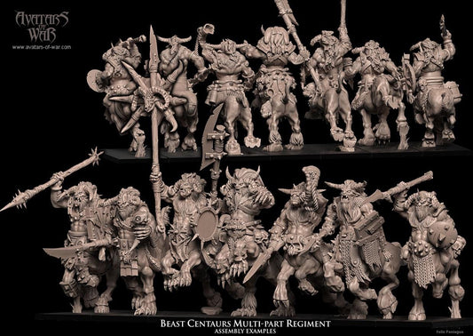 3D printed Warrior Beast Centaur Regiment by Avatars of War