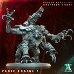 3D printed Panic Engine miniature by Last Hope Miniatures for Archvillain Games, featuring detailed mechanical design.