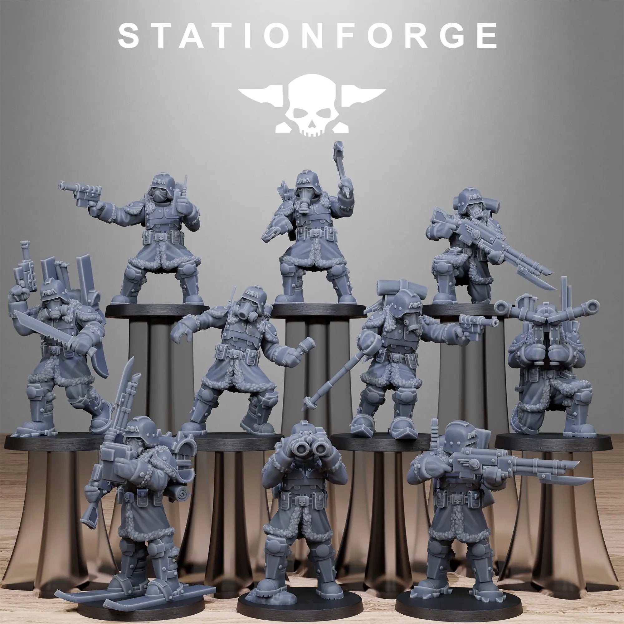 3D Printed GrimGuard Frostwatch Patrol by StationForge Miniatures by Last Hope Miniatures