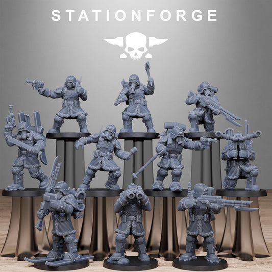 3D Printed GrimGuard Frostwatch Patrol by StationForge Miniatures