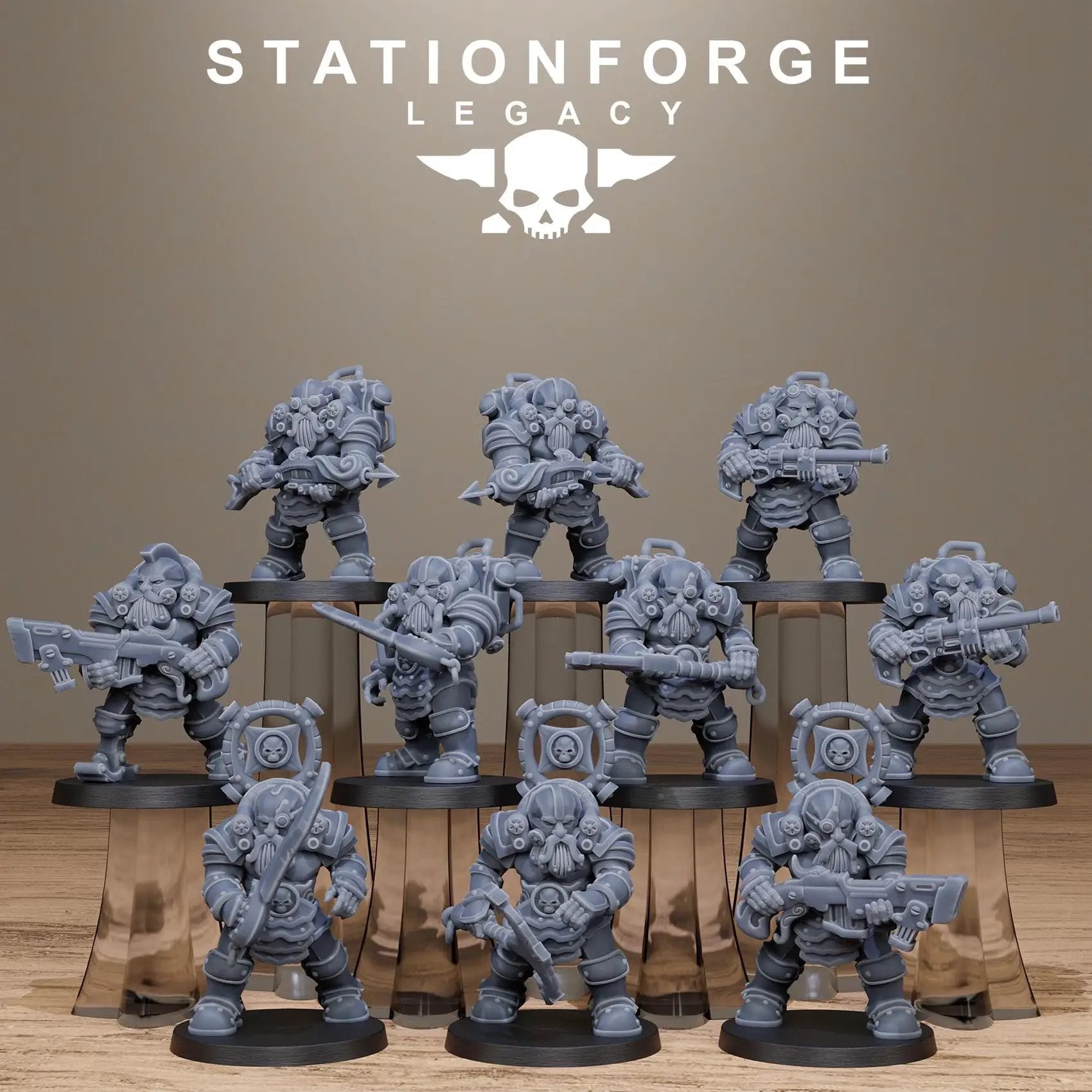 3D Printed Ironvale Infantry by StationForge Miniatures by Last Hope Miniatures
