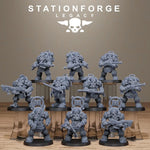 3D Printed Ironvale Dwarf Infantry by Stationforge Legacy Miniatures by Last Hope Miniatures