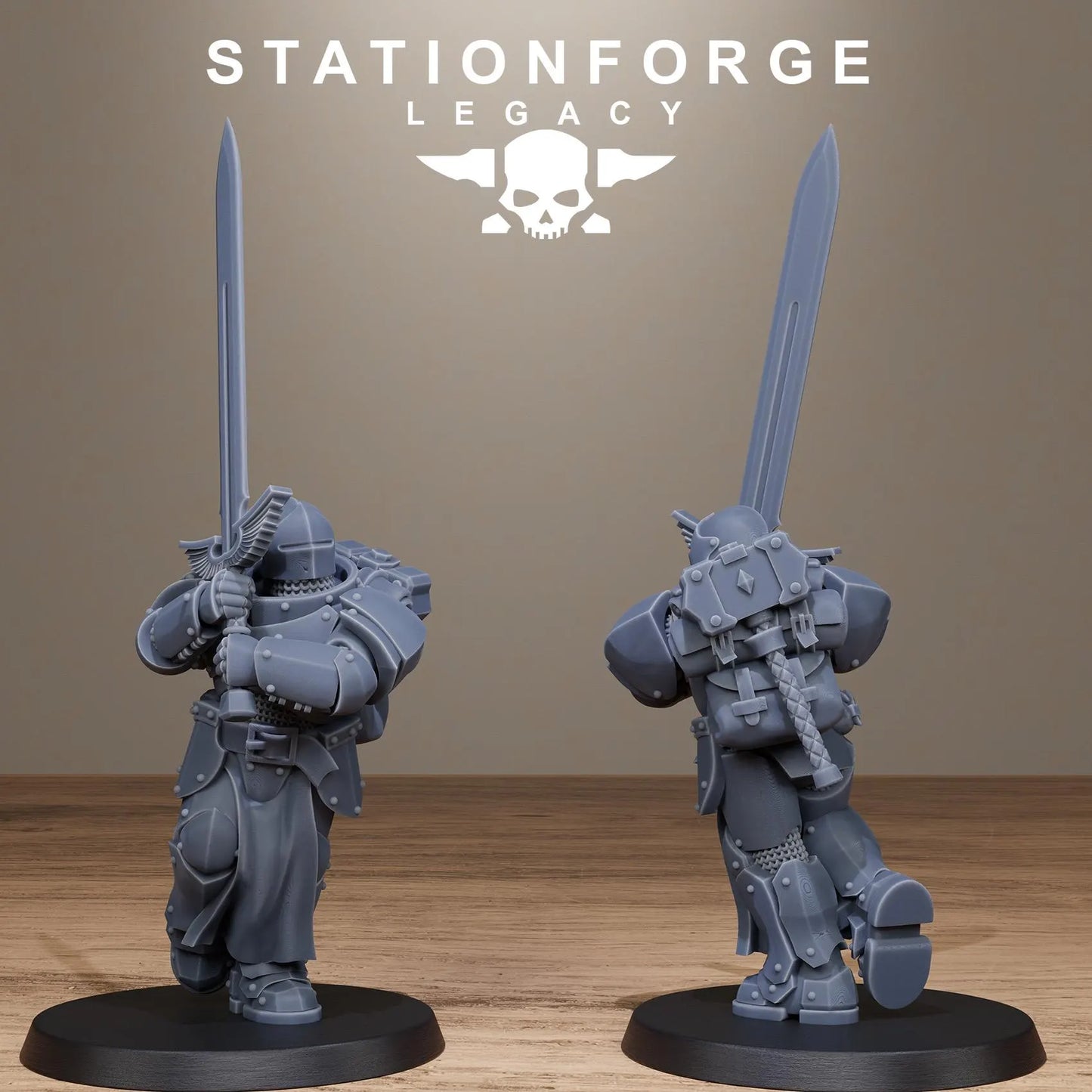 3D Printed Solaris Greatswordsmen by Stationforge Miniatures
