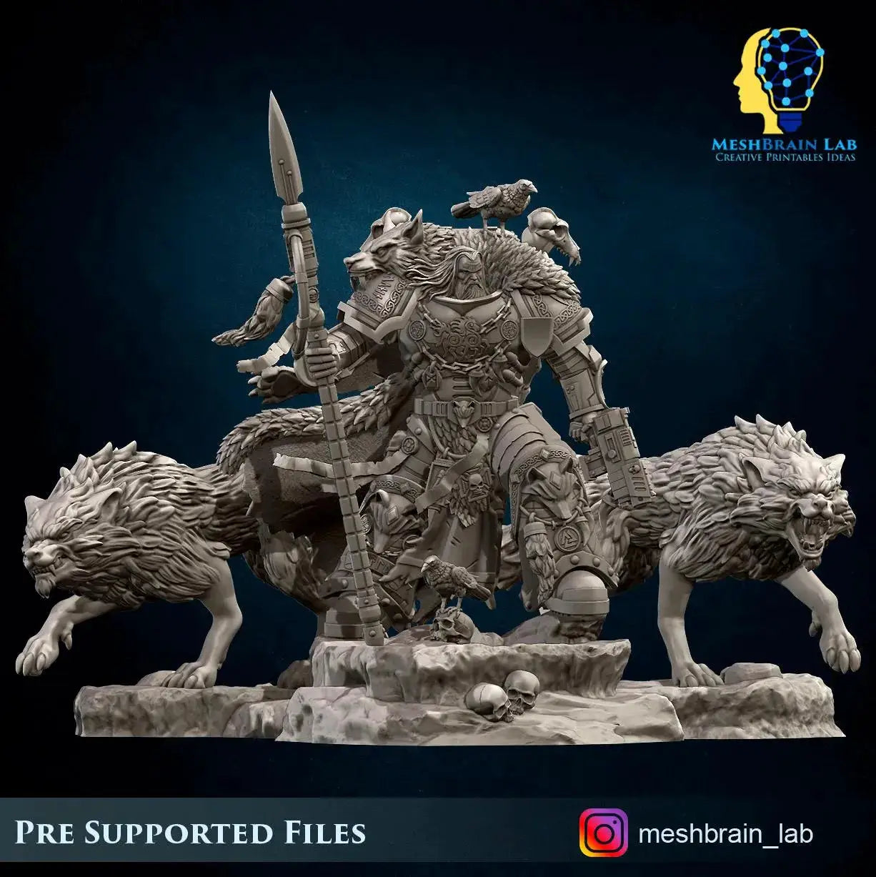 3d Printed Sons of the Aesir Chapter Lord by Meshbrain Labs Miniatures by Last Hope Miniatures