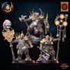3D printed Gluttony Warriors Command Group by Last Hope Miniatures, featuring detailed fantasy warrior figures in dynamic poses.