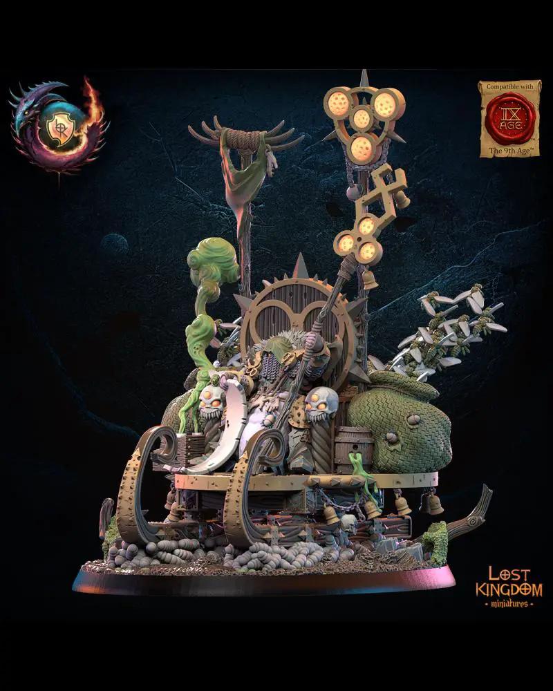 3D printed Klous the Gift Bringer miniature by Lost Kingdom Miniatures, featuring detailed fantasy character with festive armor.